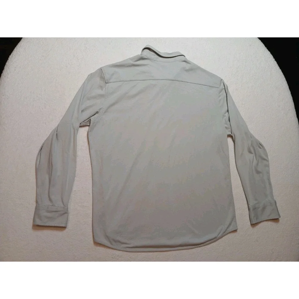 UNTUCKit Shirt Mens Large Gray Wrinkle Free Cotton Long Sleeve Button Up Casual